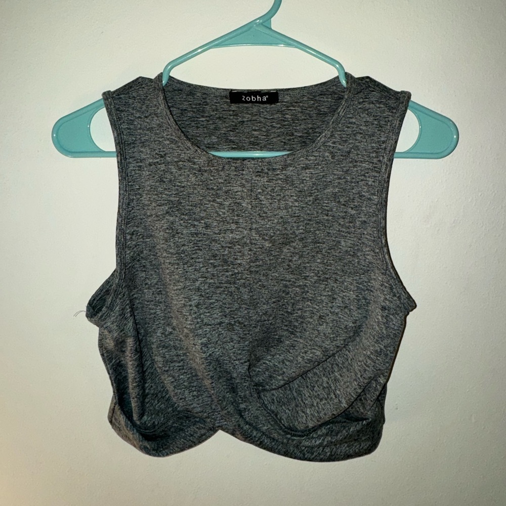 Grey cropped top